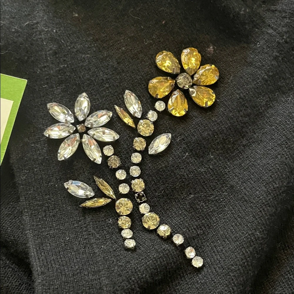 Kate Spade Black Cardigan with Floral Embellishment - Picture 5 of 6